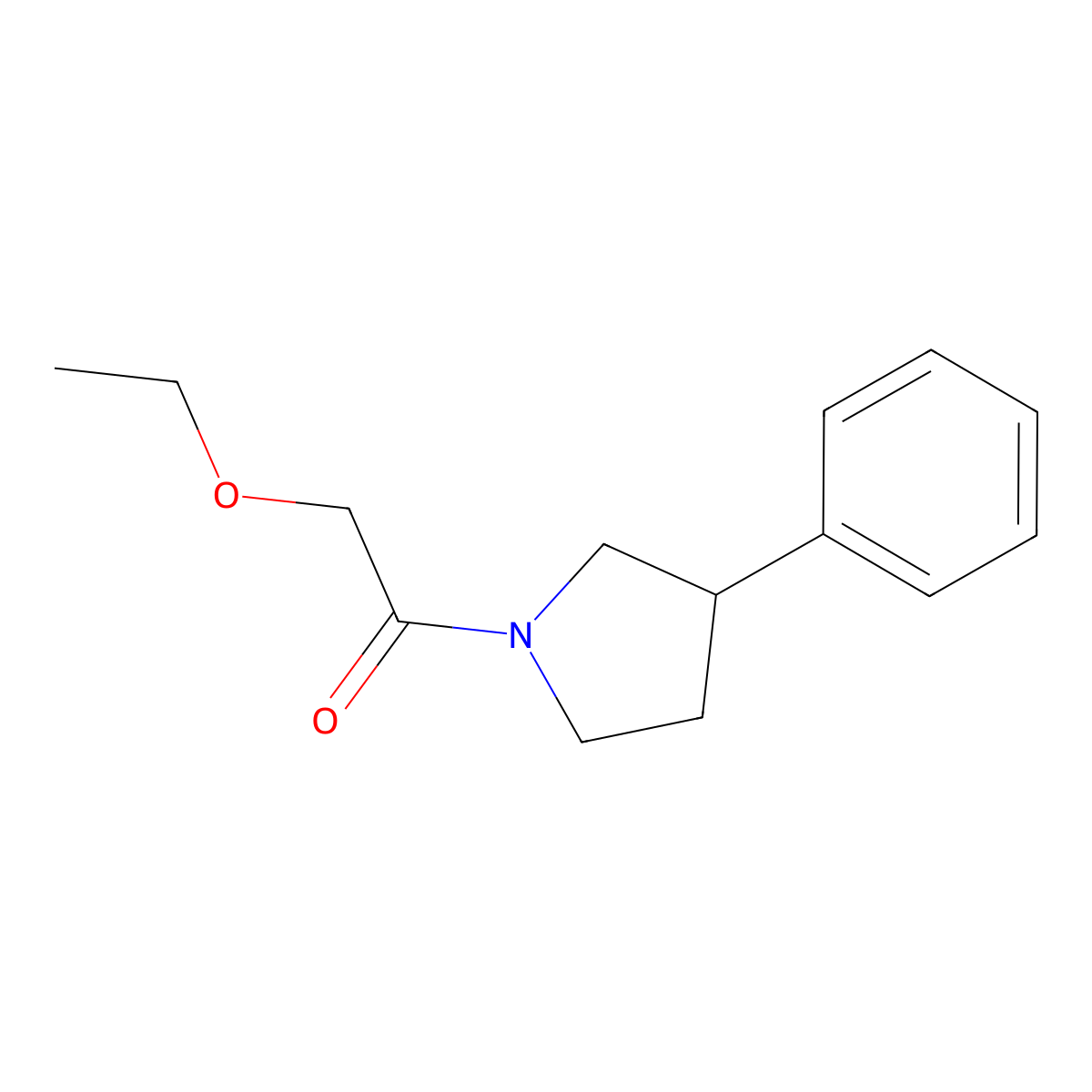 2-Ethoxy-1-(3-phenylpyrrolidin-1-yl)ethanone molecular structure, CAS 1210005-12-1