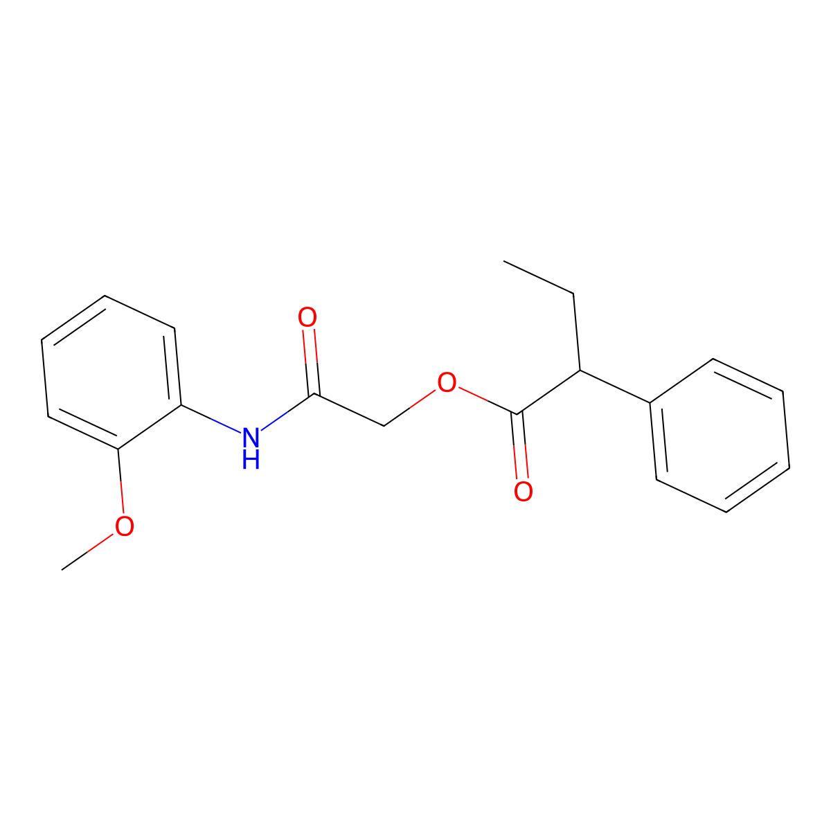 2-[(2-Methoxyphenyl)amino]-2-oxoethyl 2-phenylbutanoate molecular structure, CAS 1210013-06-1