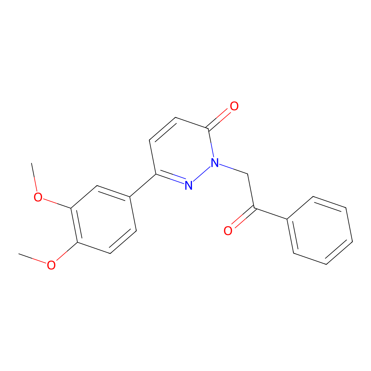 6-(3,4-dimethoxyphenyl)-2-(2-oxo-2-phenylethyl)pyridazin-3(2H)-one molecular structure, CAS 1210013-75-4