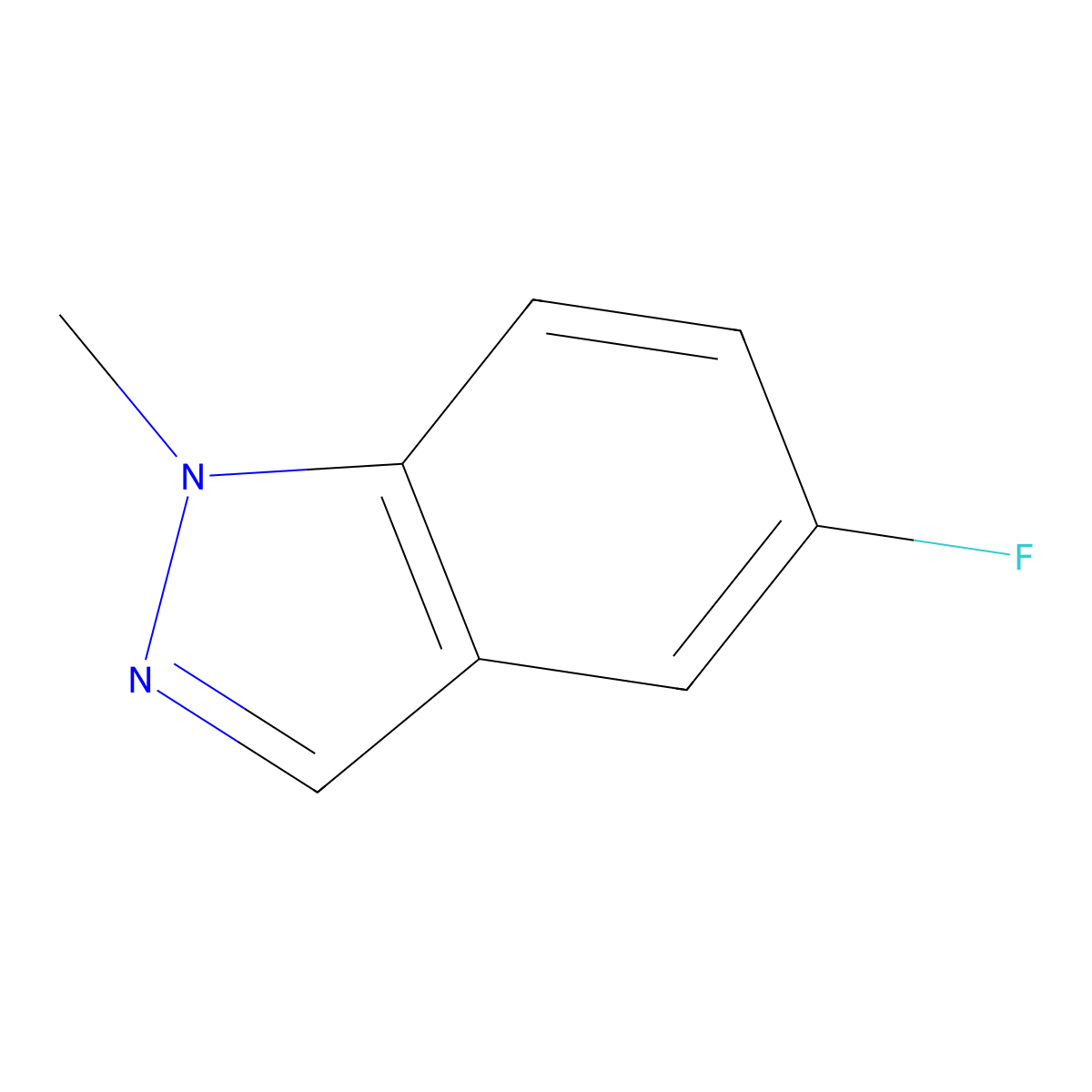 5-Fluoro-1-methyl-1H-indazole molecular structure, CAS 121002-36-6