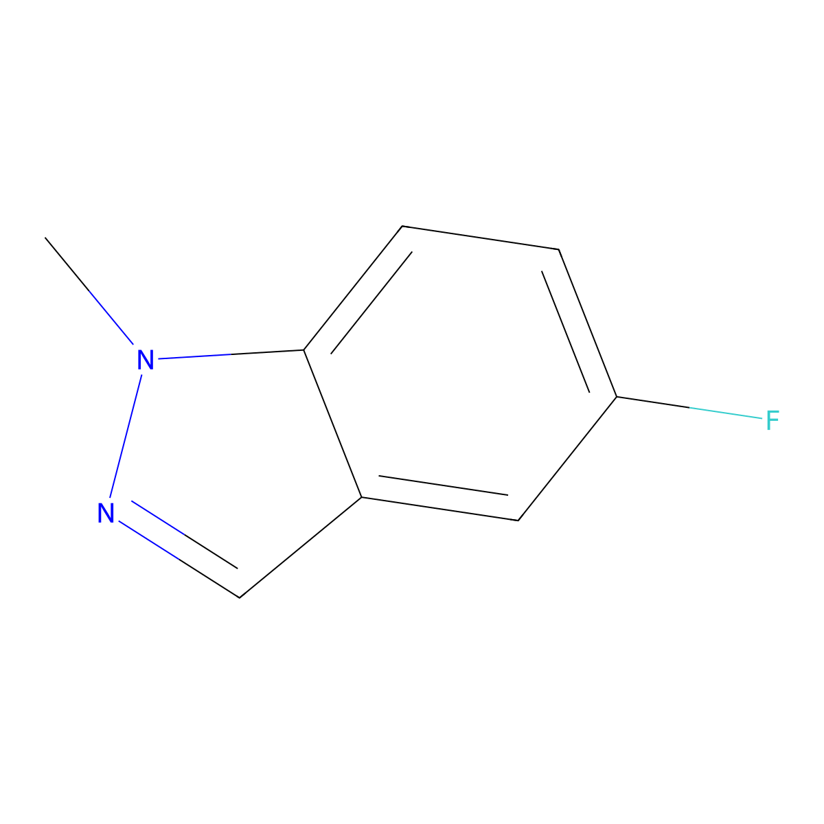 5-Fluoro-1-methyl-1H-indazole molecular structure, CAS 121002-36-6