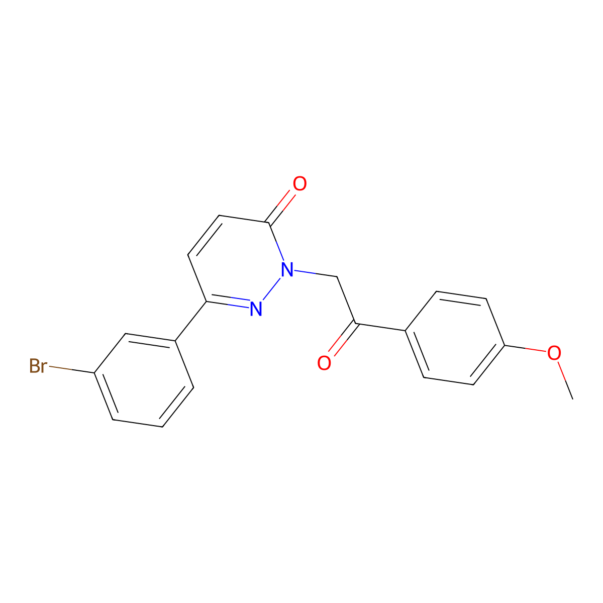 6-(3-bromophenyl)-2-(2-(4-methoxyphenyl)-2-oxoethyl)pyridazin-3(2H)-one molecular structure, CAS 1210022-12-0