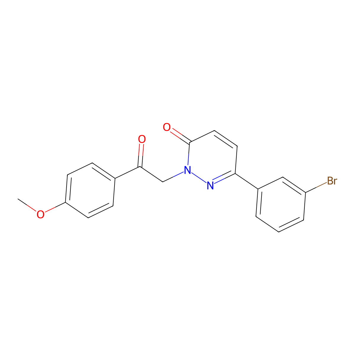 6-(3-bromophenyl)-2-(2-(4-methoxyphenyl)-2-oxoethyl)pyridazin-3(2H)-one molecular structure, CAS 1210022-12-0