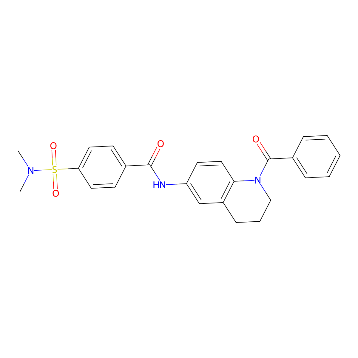 N-(1-benzoyl-1,2,3,4-tetrahydroquinolin-6-yl)-4-(N,N-dimethylsulfamoyl)benzamide molecular structure, CAS 1210027-73-8
