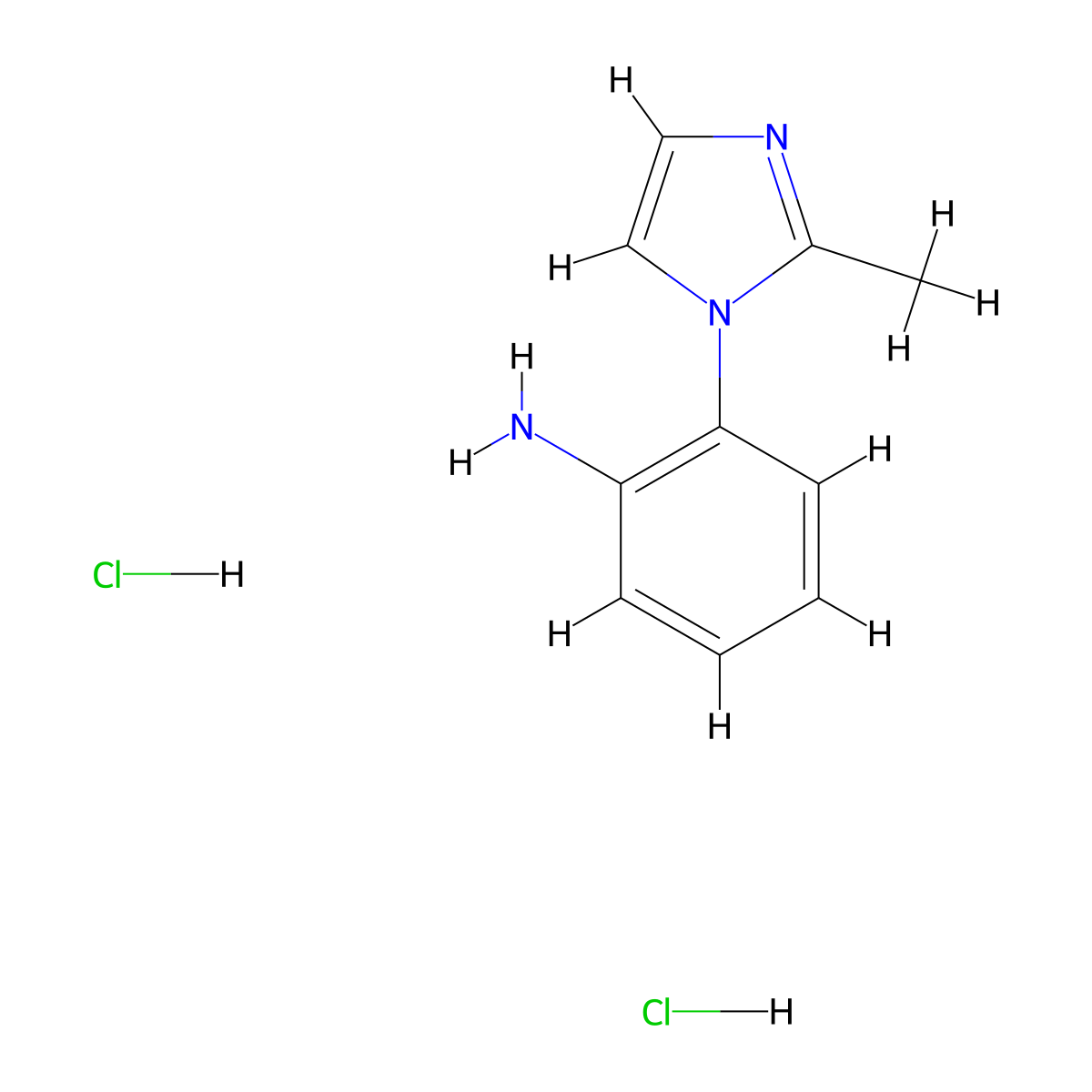 2-(2-methyl-1H-imidazol-1-yl)aniline dihydrochloride molecular structure, CAS 1210033-60-5