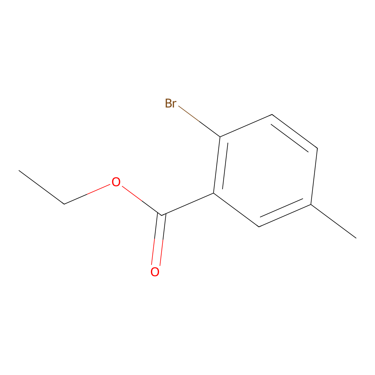 Ethyl 2-bromo-5-methylbenzoate molecular structure, CAS 1210047-30-5