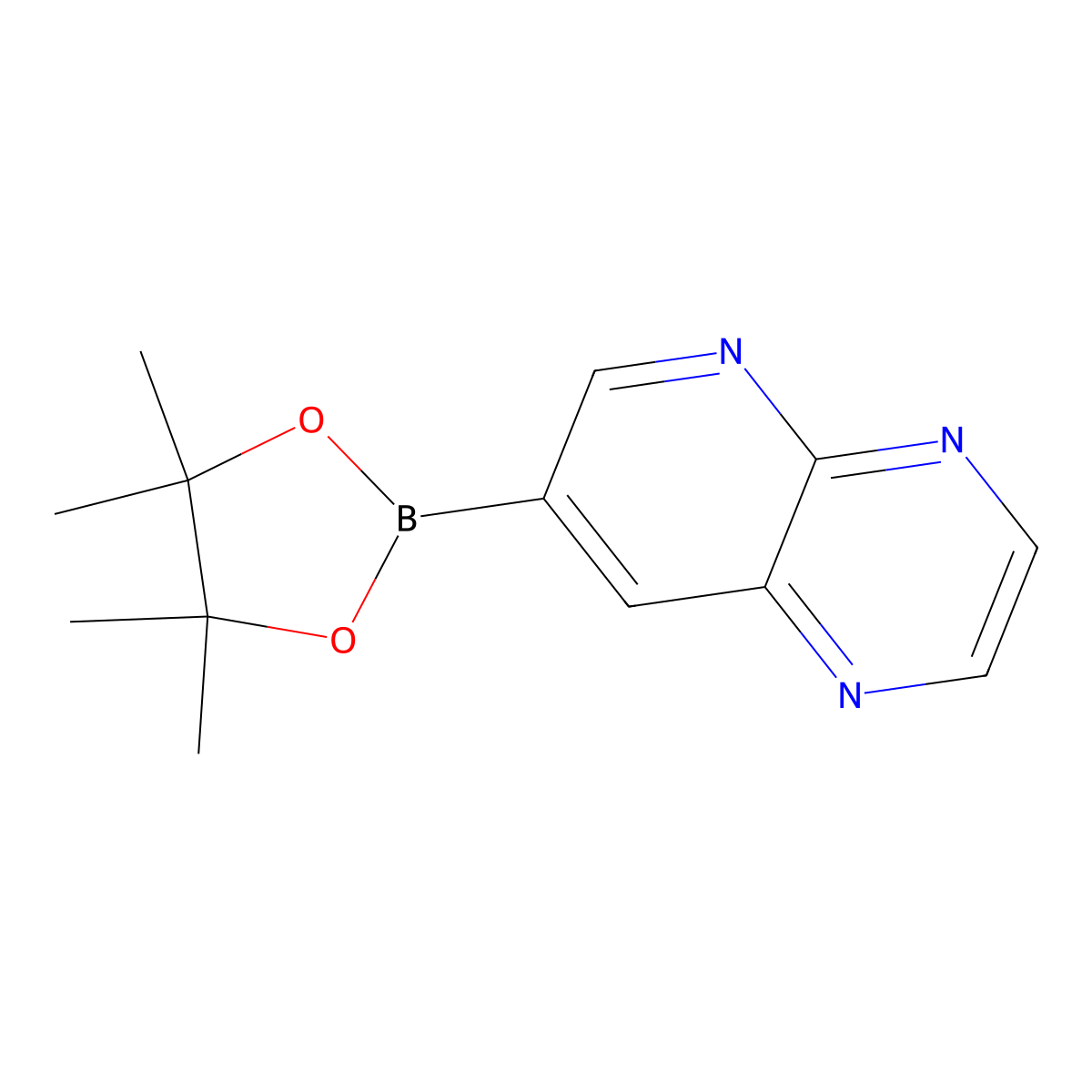7-(4,4,5,5-Tetramethyl-1,3,2-dioxaborolan-2-YL)pyrido[2,3-B]pyrazine molecular structure, CAS 1210047-44-1