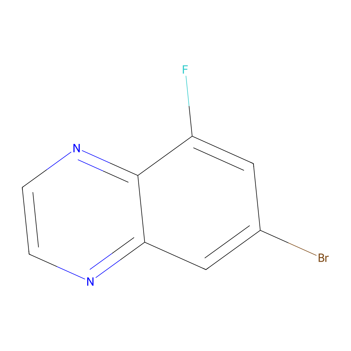 7-Bromo-5-fluoroquinoxaline molecular structure, CAS 1210048-05-7