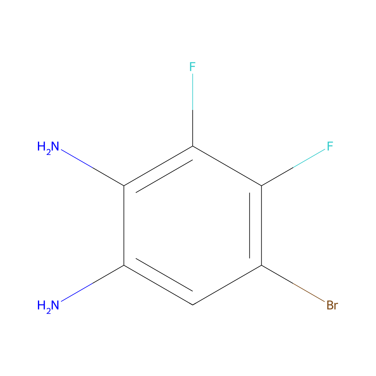 5-Bromo-3,4-difluorobenzene-1,2-diamine molecular structure, CAS 1210048-11-5