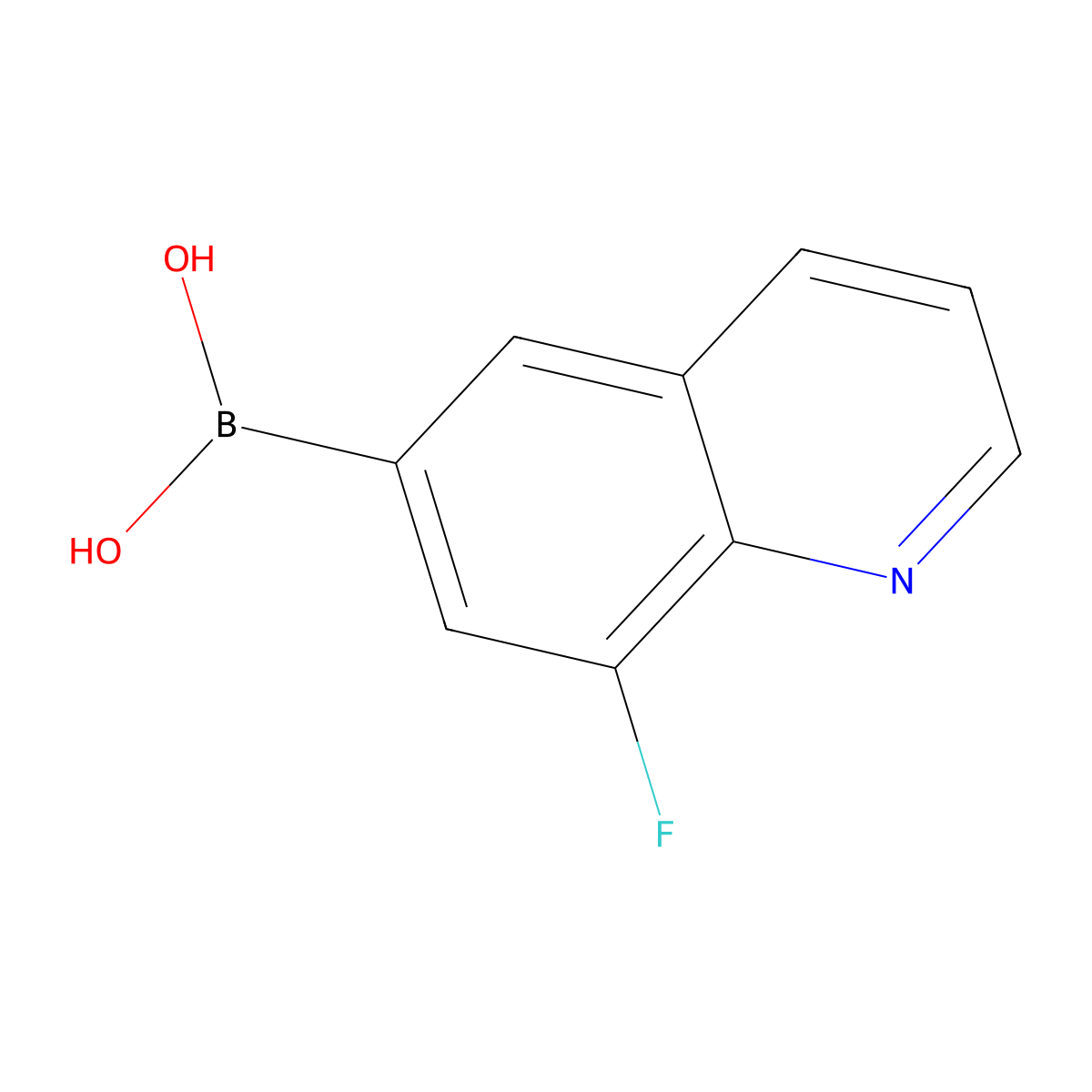 (8-Fluoroquinolin-6-yl)boronic acid molecular structure, CAS 1210048-29-5