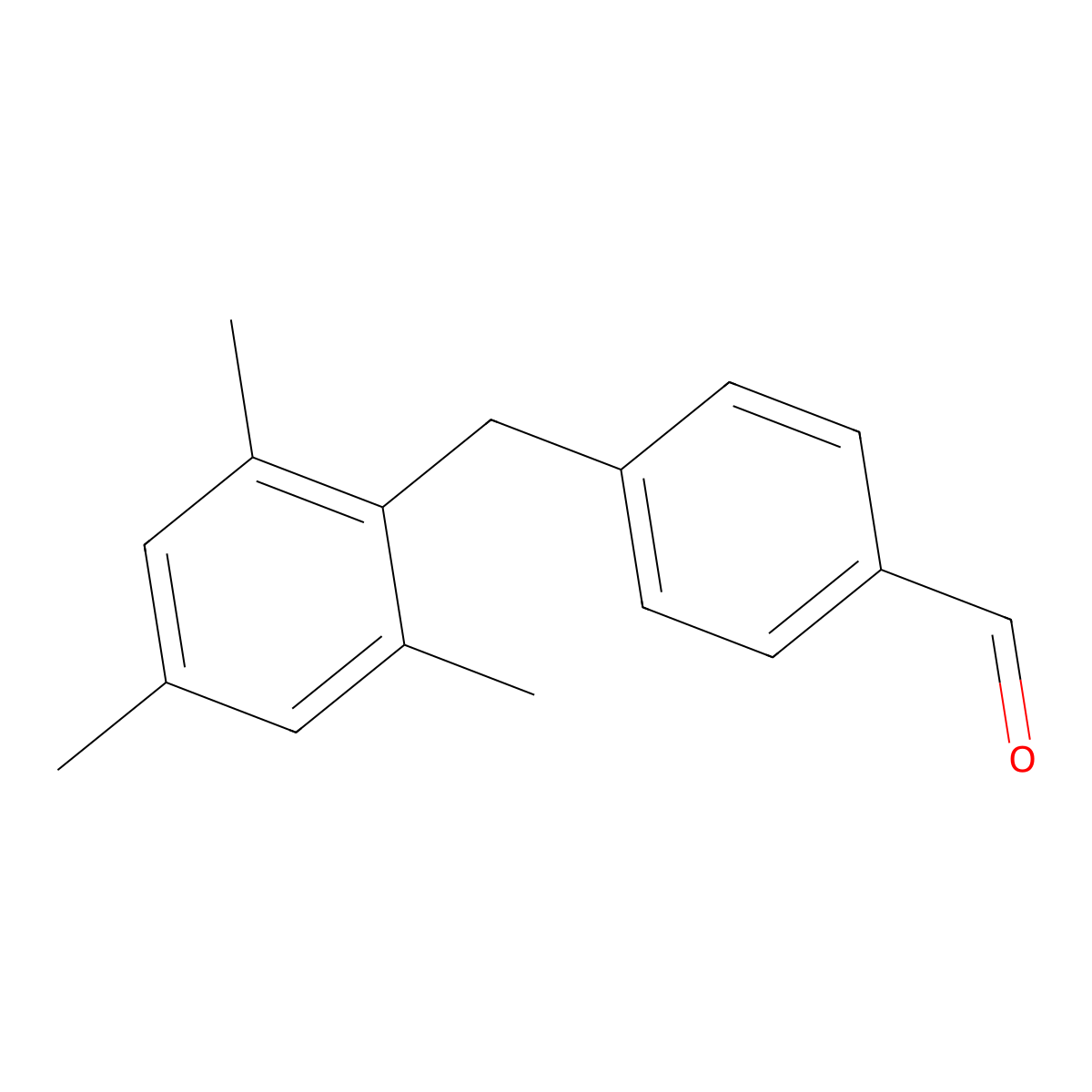 4-[(2,4,6-Trimethylphenyl)methyl]benzaldehyde molecular structure, CAS 1210054-82-2
