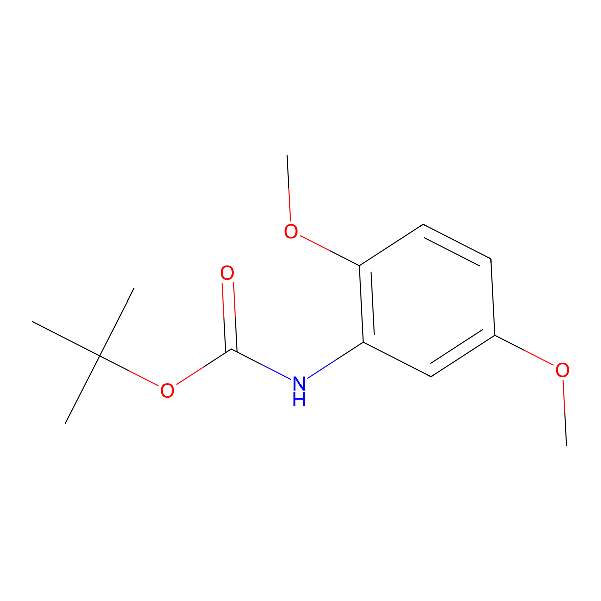 tert-butyl N-(2,5-dimethoxyphenyl)carbamate molecular structure, CAS 121006-52-8