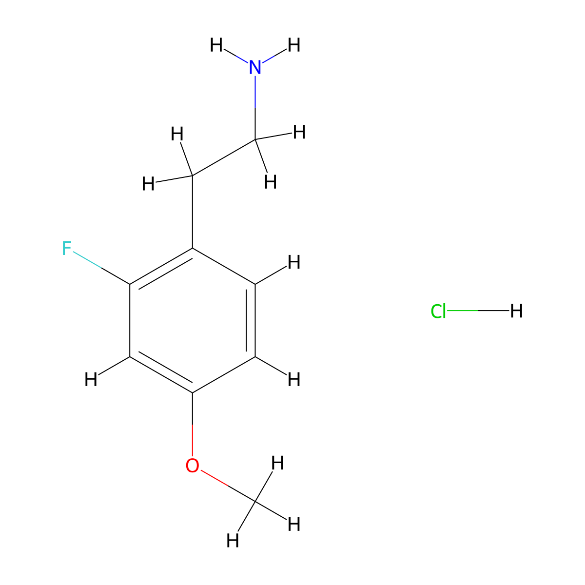 2-(2-fluoro-4-Methoxyphenyl)ethanaMine hydrochloride molecular structure, CAS 1210071-56-9