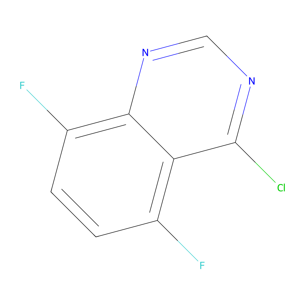 4-Chloro-5,8-difluoroquinazoline molecular structure, CAS 1210071-65-0