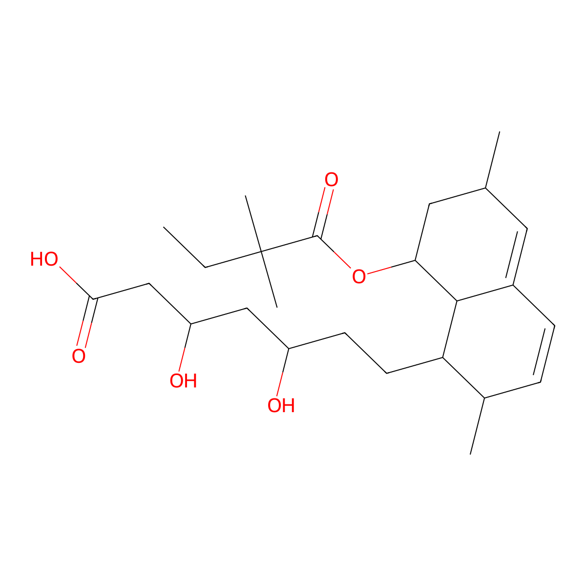 Tenivastatin molecular structure, CAS 121009-77-6