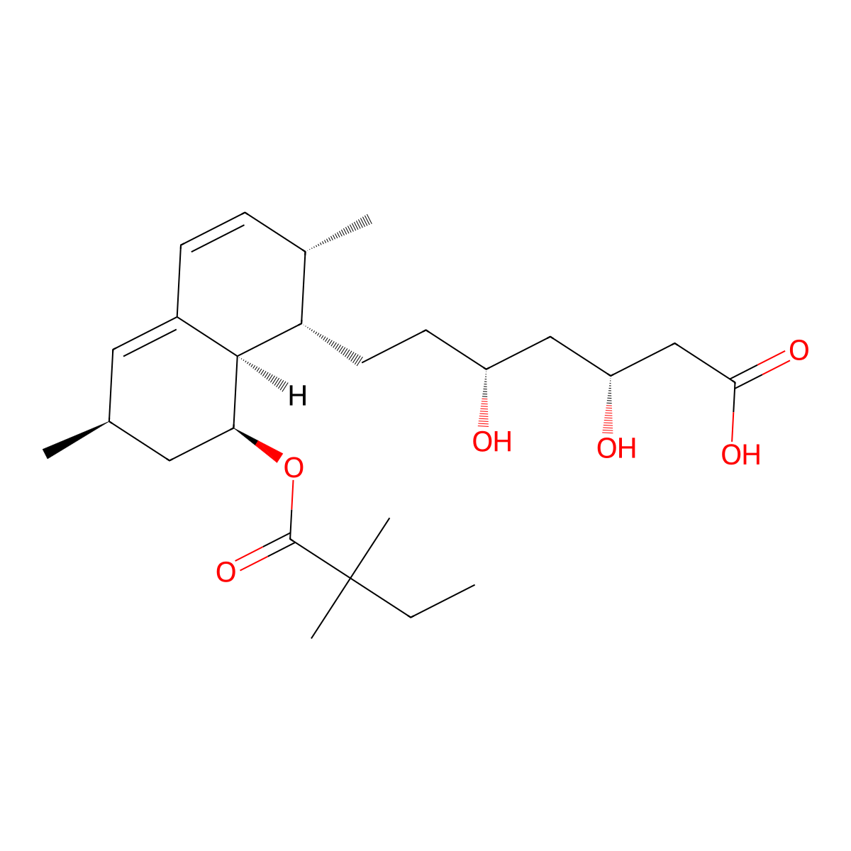 Tenivastatin molecular structure, CAS 121009-77-6