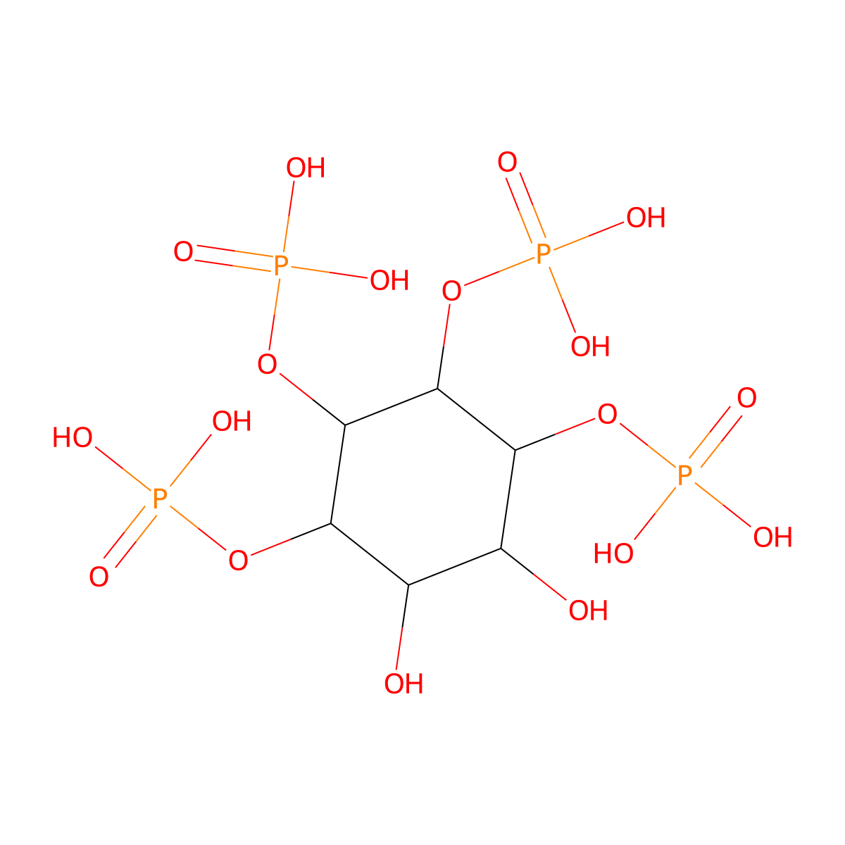 1D-myo-inositol 1,4,5,6-tetrakisphosphate molecular structure, CAS 121010-58-0