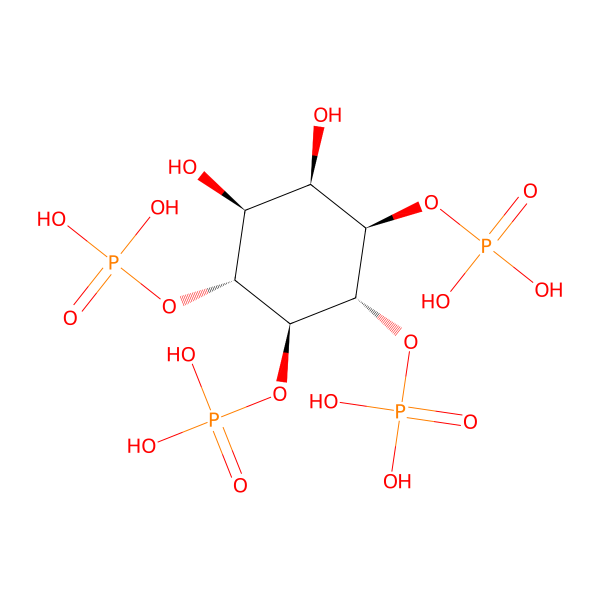 1D-myo-inositol 1,4,5,6-tetrakisphosphate molecular structure, CAS 121010-58-0