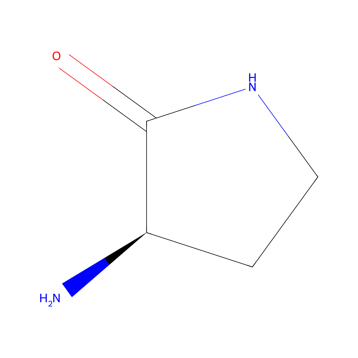 (3R)-3-Aminopyrrolidin-2-one molecular structure, CAS 121010-86-4
