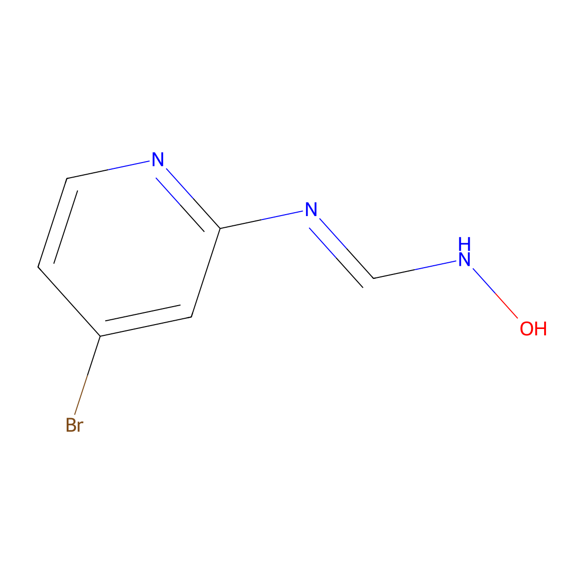 N-(4-Bromopyrid-2-yl)formamidoxime molecular structure, CAS 1210111-35-5