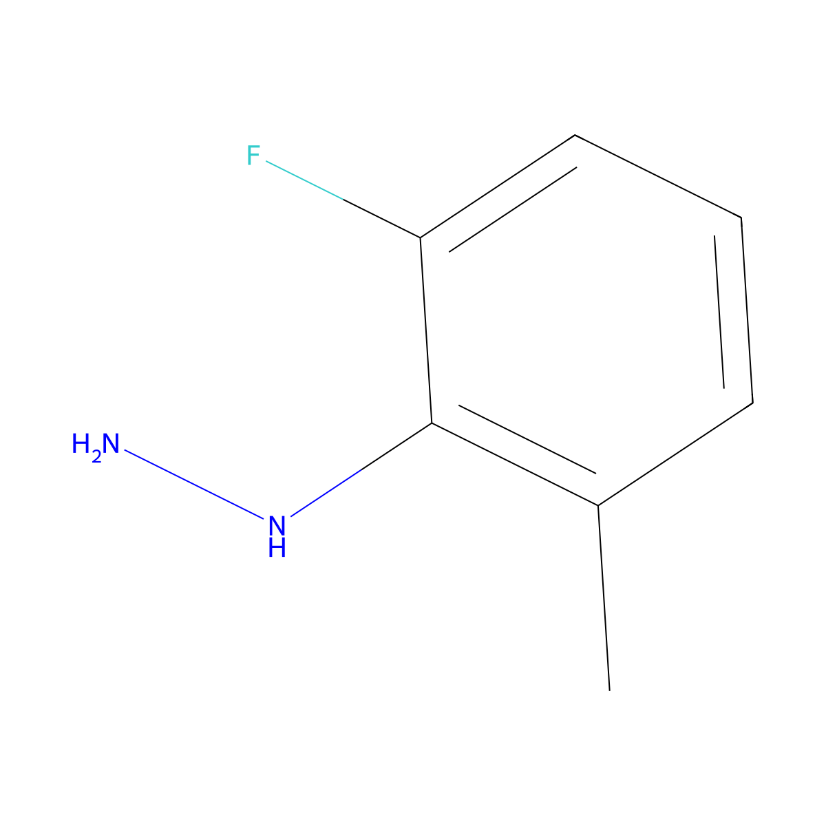 (2-Fluoro-6-methylphenyl)hydrazine molecular structure, CAS 1210111-36-6