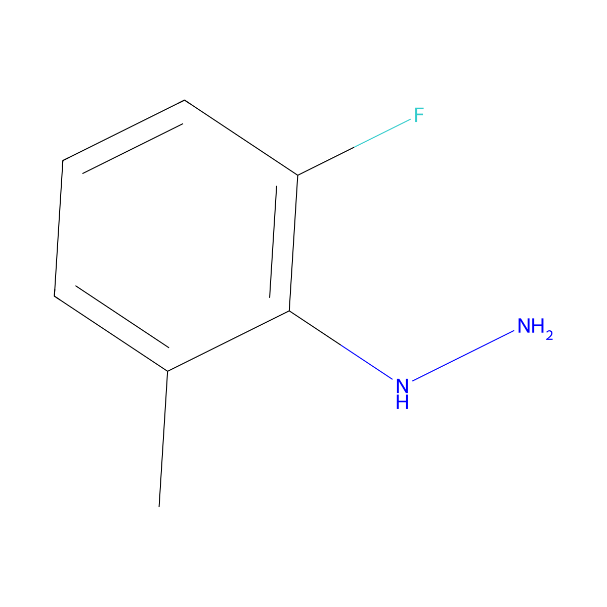 (2-Fluoro-6-methylphenyl)hydrazine molecular structure, CAS 1210111-36-6
