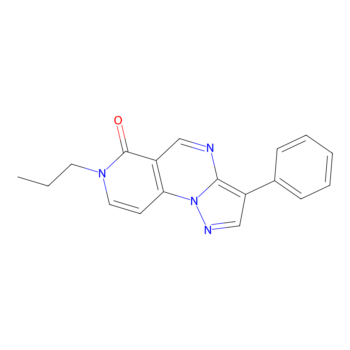 3-phenyl-7-propylpyrazolo[1,5-a]pyrido[3,4-e]pyrimidin-6(7H)-one molecular structure, CAS 1210127-41-5