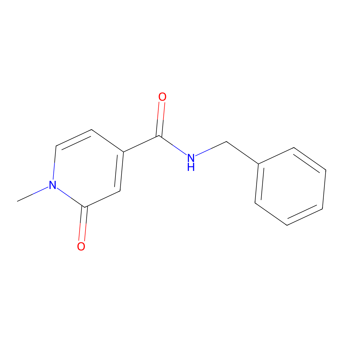 N-benzyl-1-methyl-2-oxo-1,2-dihydropyridine-4-carboxamide molecular structure, CAS 1210128-37-2