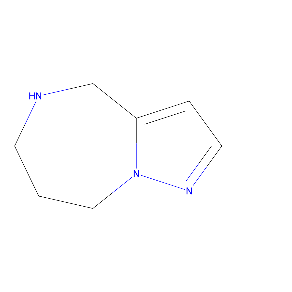 2-Methyl-5,6,7,8-tetrahydro-4H-pyrazolo[1,5-a][1,4]diazepine molecular structure, CAS 1210129-96-6