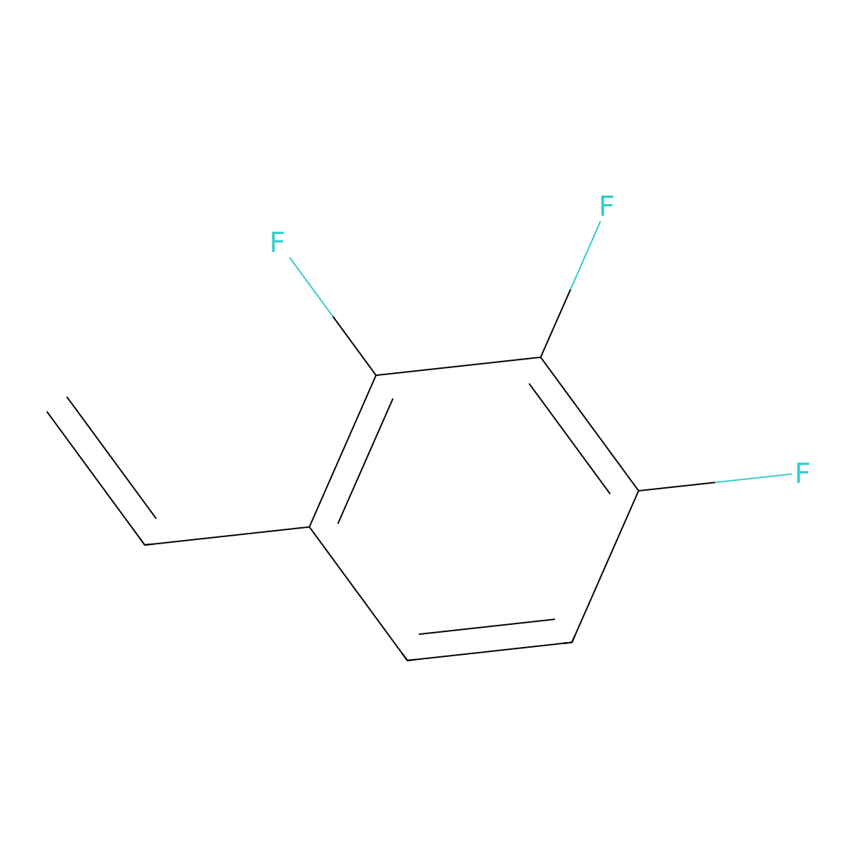 2,3,4-Trifluorostyrene molecular structure, CAS 1210130-94-1