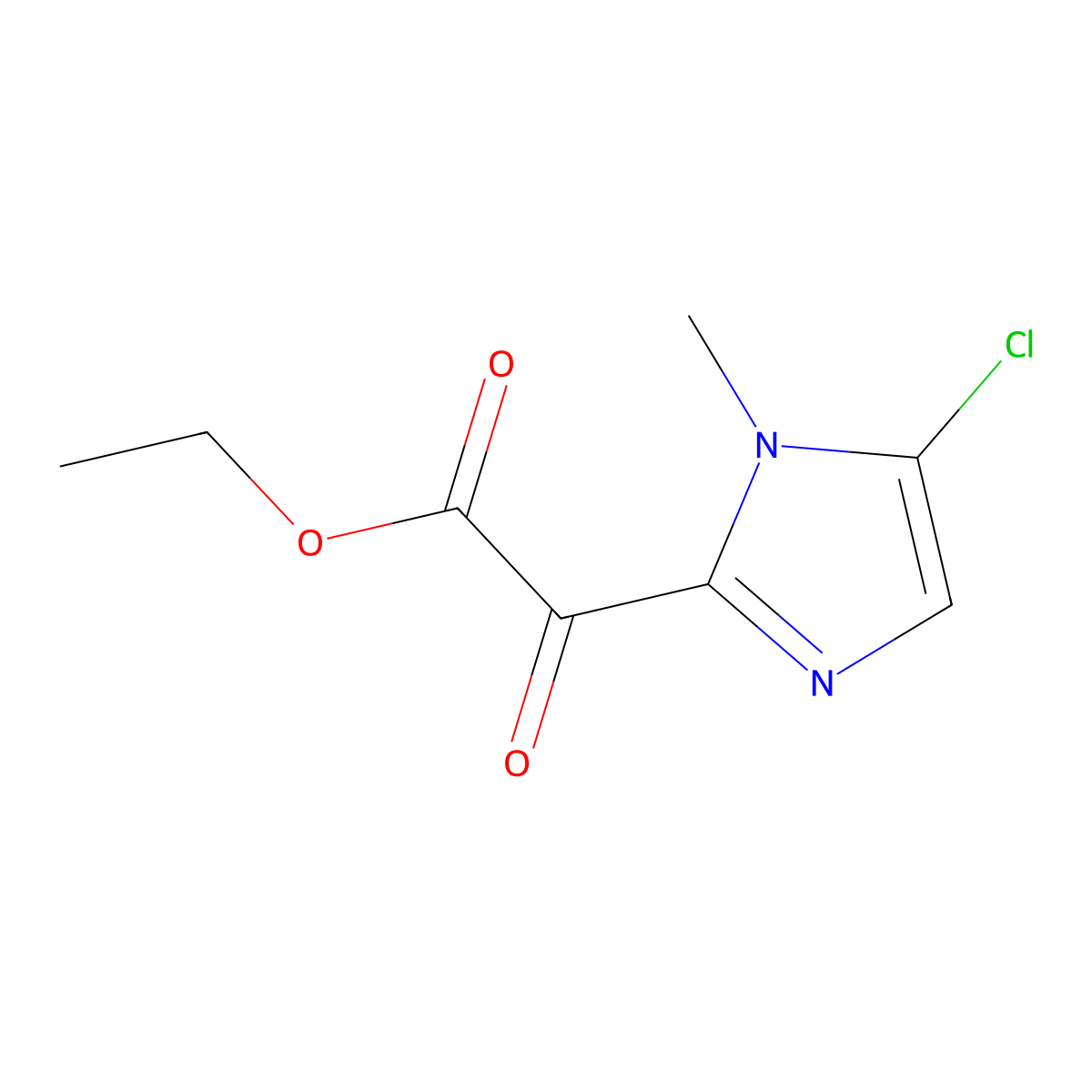 ethyl 2-(5-chloro-1-methyl-1H-imidazol-2-yl)-2-oxoacetate molecular structure, CAS 1210133-00-8