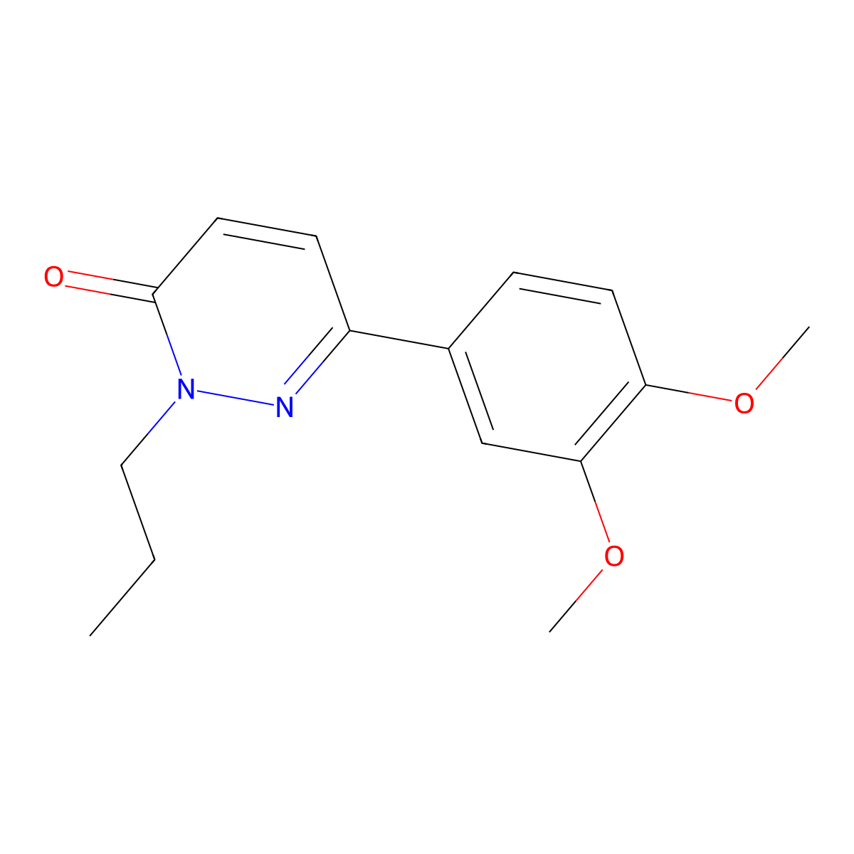 6-(3,4-dimethoxyphenyl)-2-propylpyridazin-3(2H)-one molecular structure, CAS 1210135-18-4