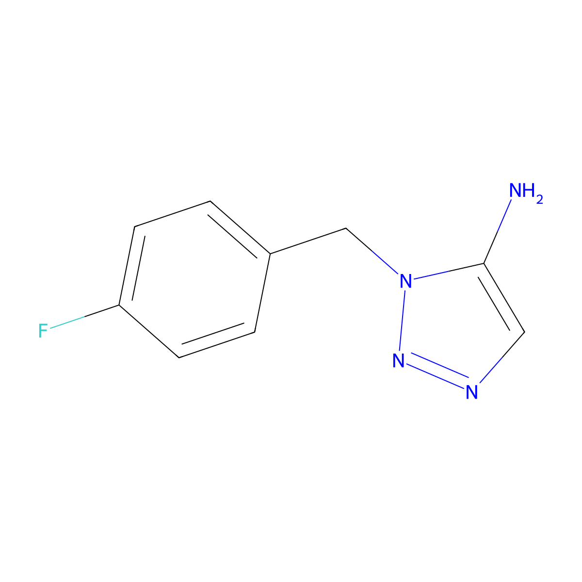 1-(4-fluorobenzyl)-1H-1,2,3-triazol-5-amine molecular structure, CAS 1210150-00-7
