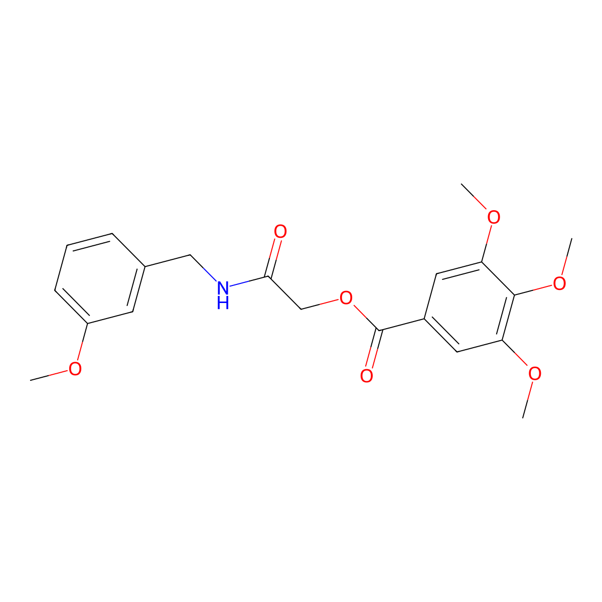 2-((3-Methoxybenzyl)amino)-2-oxoethyl 3,4,5-trimethoxybenzoate molecular structure, CAS 1210154-07-6