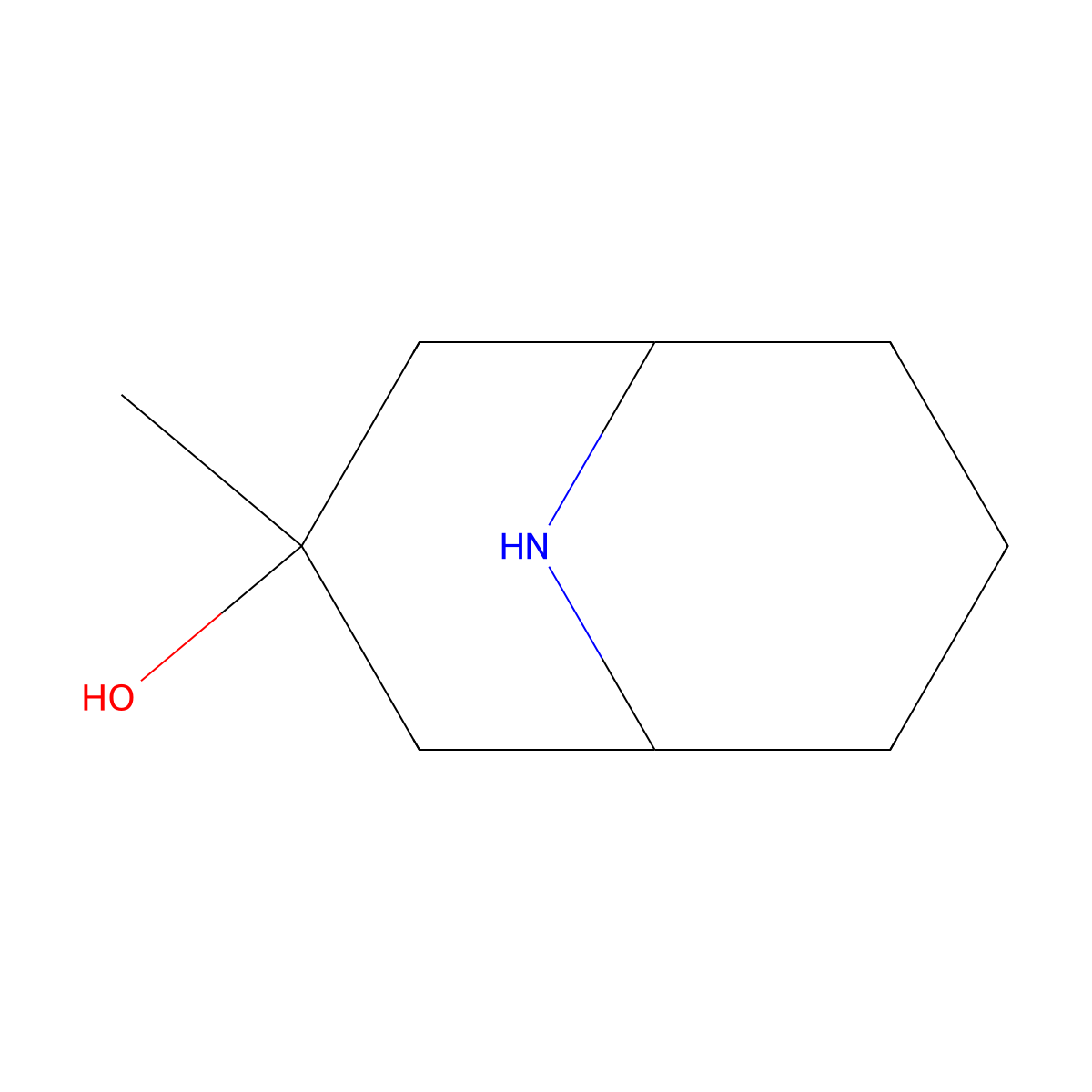 3-Methyl-9-azabicyclo[3.3.1]nonan-3-ol molecular structure, CAS 1210162-91-6