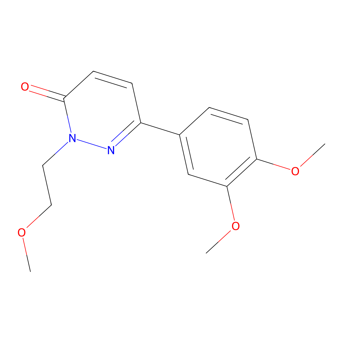 6-(3,4-dimethoxyphenyl)-2-(2-methoxyethyl)pyridazin-3(2H)-one molecular structure, CAS 1210171-36-0
