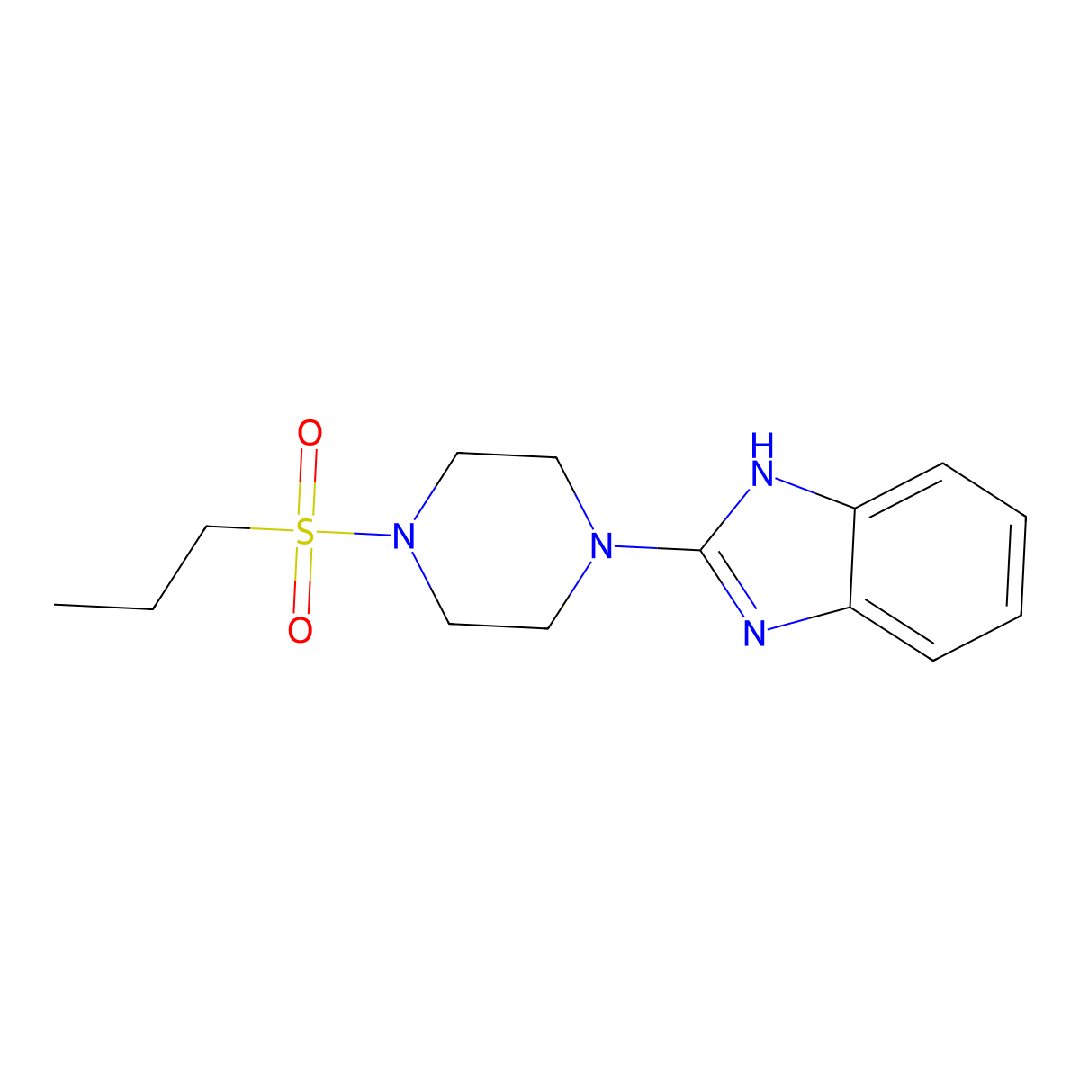 2-(4-(propylsulfonyl)piperazin-1-yl)-1H-benzo[d]imidazole molecular structure, CAS 1210171-72-4