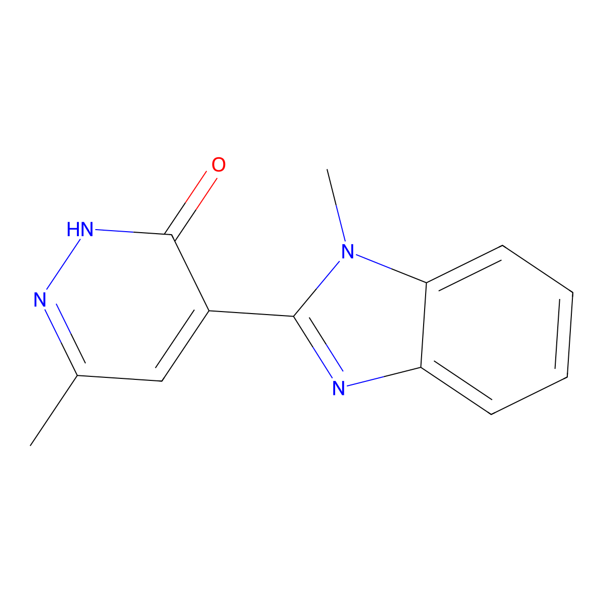 6-methyl-4-(1-methyl-1H-1,3-benzodiazol-2-yl)-2,3-dihydropyridazin-3-one molecular structure, CAS 1210175-01-1