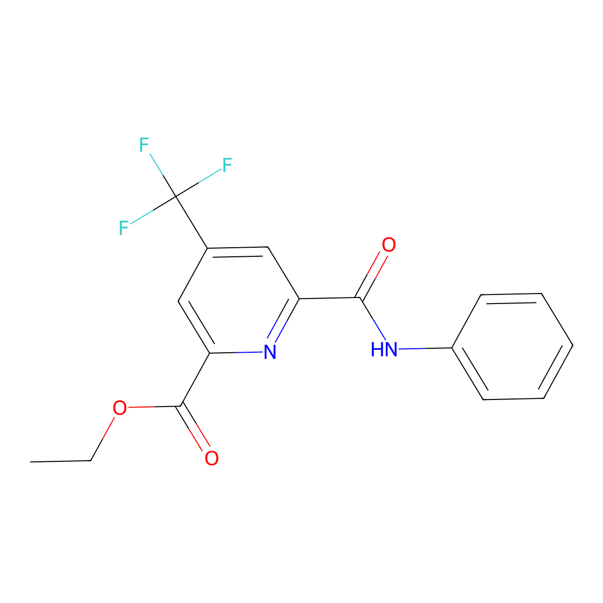 Ethyl 6-(anilinocarbonyl)-4-(trifluoromethyl)-2-pyridinecarboxylate molecular structure, CAS 1210182-96-9