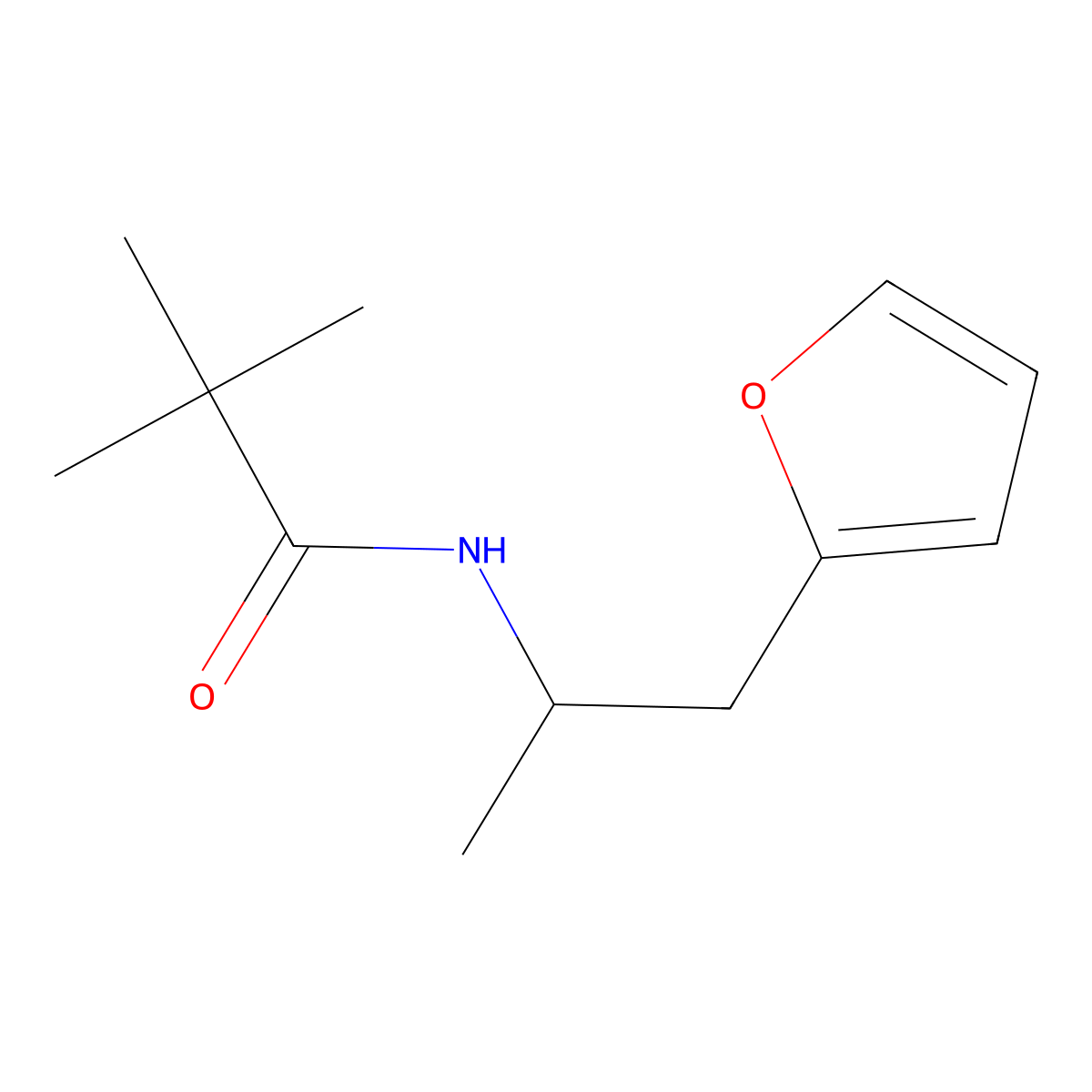 N-(1-(furan-2-yl)propan-2-yl)pivalamide molecular structure, CAS 1210193-14-8