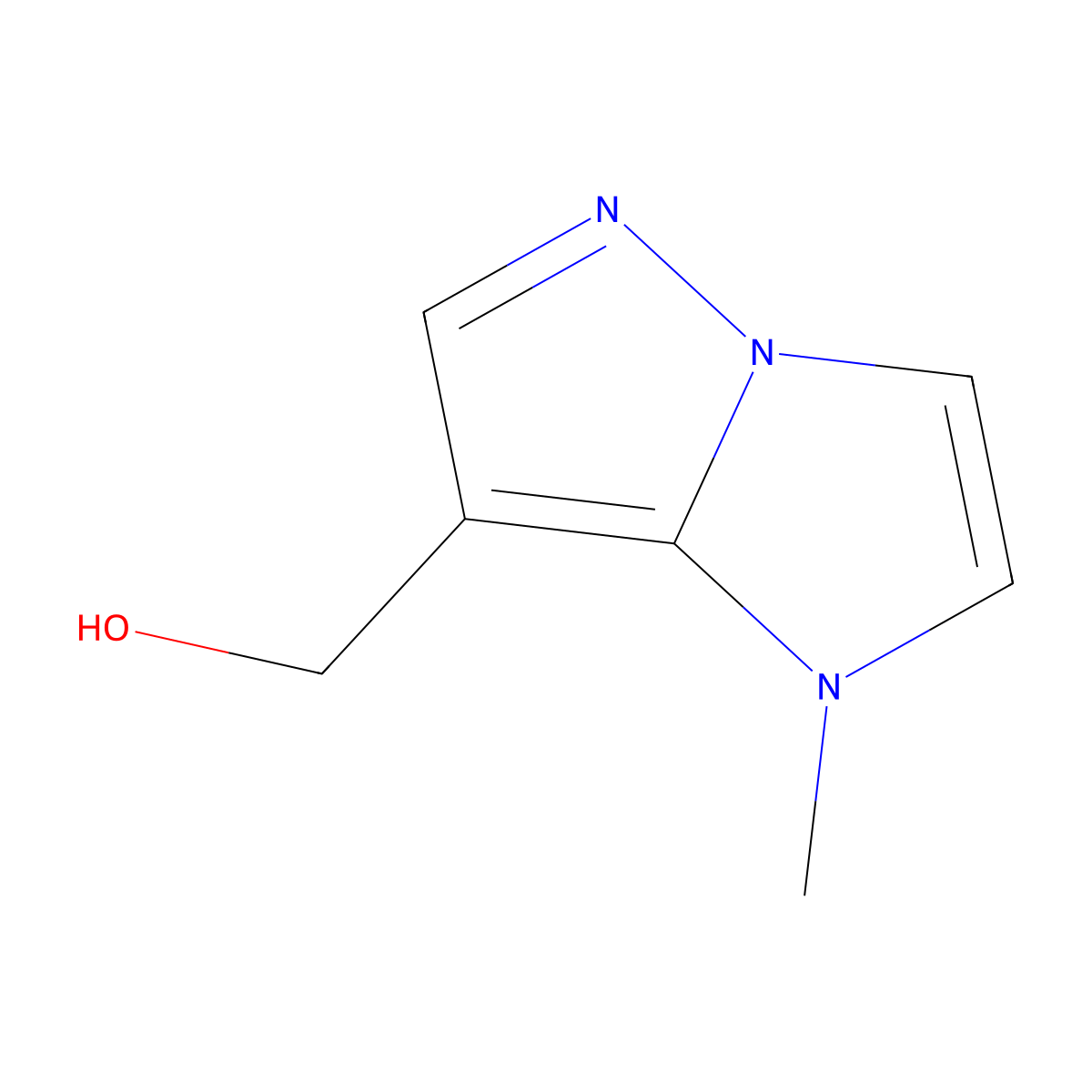 (1-Methyl-1H-imidazo[1,2-b]pyrazol-7-yl)methanol molecular structure, CAS 1210193-24-0