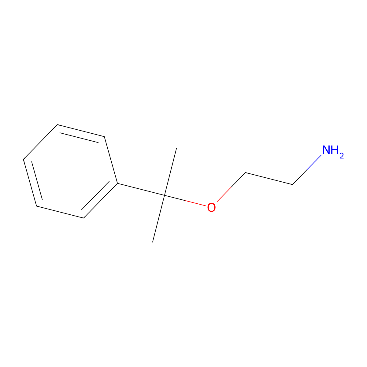 2-((2-Phenylpropan-2-yl)oxy)ethan-1-amine molecular structure, CAS 1210197-38-8
