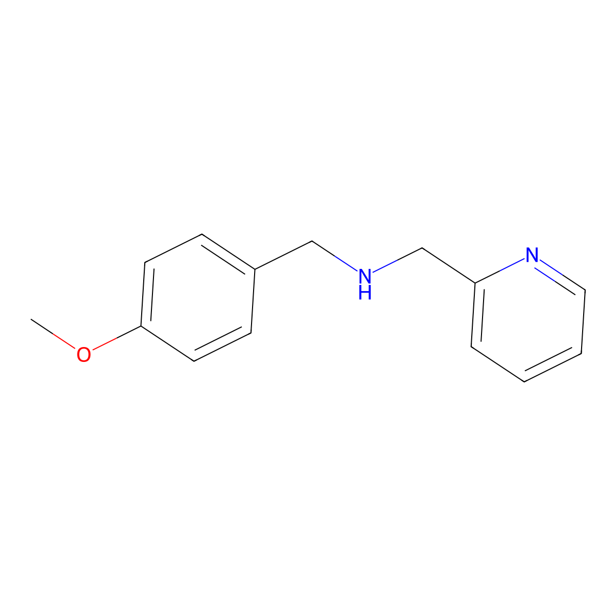 (4-Methoxy-benzyl)-pyridin-2-ylmethyl-amine molecular structure, CAS 121020-62-0