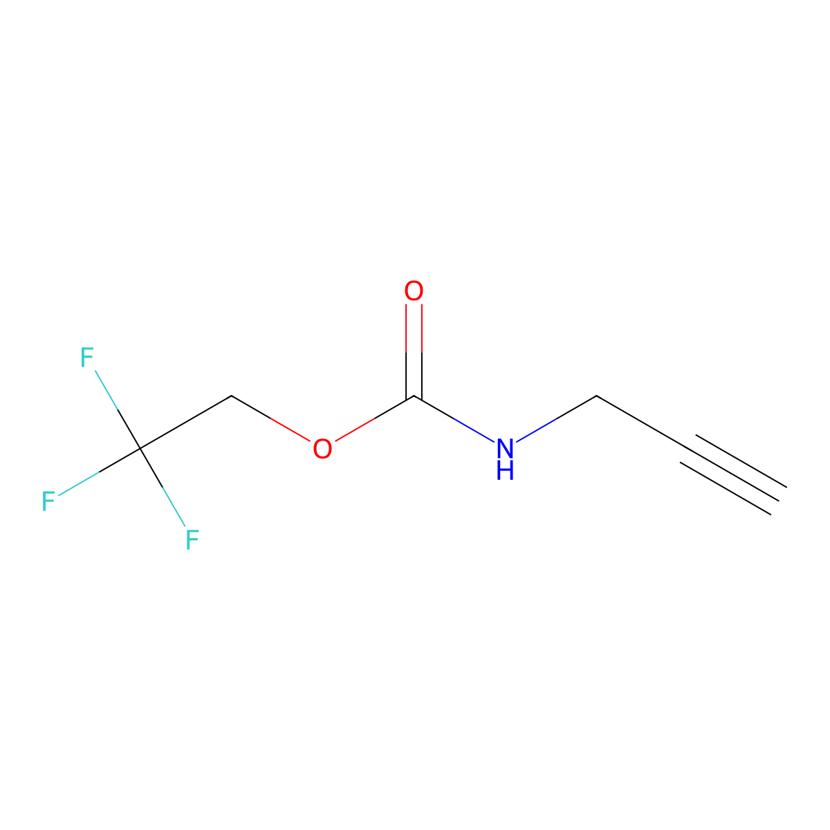2,2,2-trifluoroethyl N-(prop-2-yn-1-yl)carbamate molecular structure, CAS 1210203-96-5