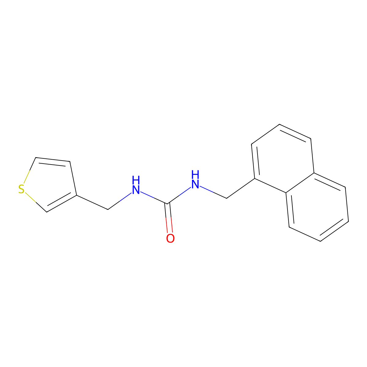 1-(Naphthalen-1-ylmethyl)-3-(thiophen-3-ylmethyl)urea molecular structure, CAS 1210205-25-6