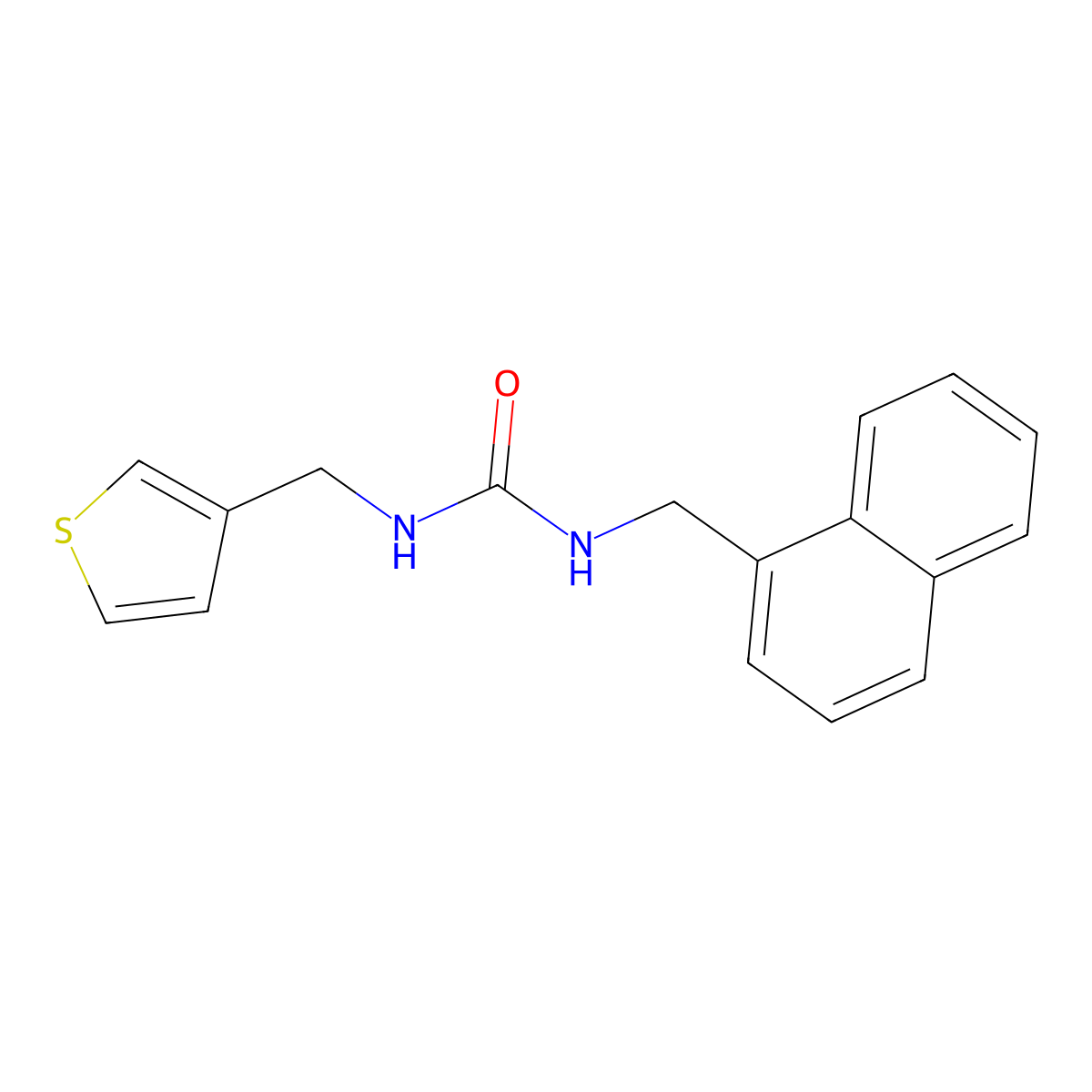 1-(Naphthalen-1-ylmethyl)-3-(thiophen-3-ylmethyl)urea molecular structure, CAS 1210205-25-6