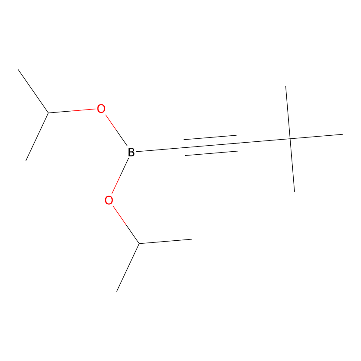 (3,3-Dimethyl-1-butynyl)boronic acid diisopropyl ester molecular structure, CAS 121021-24-7