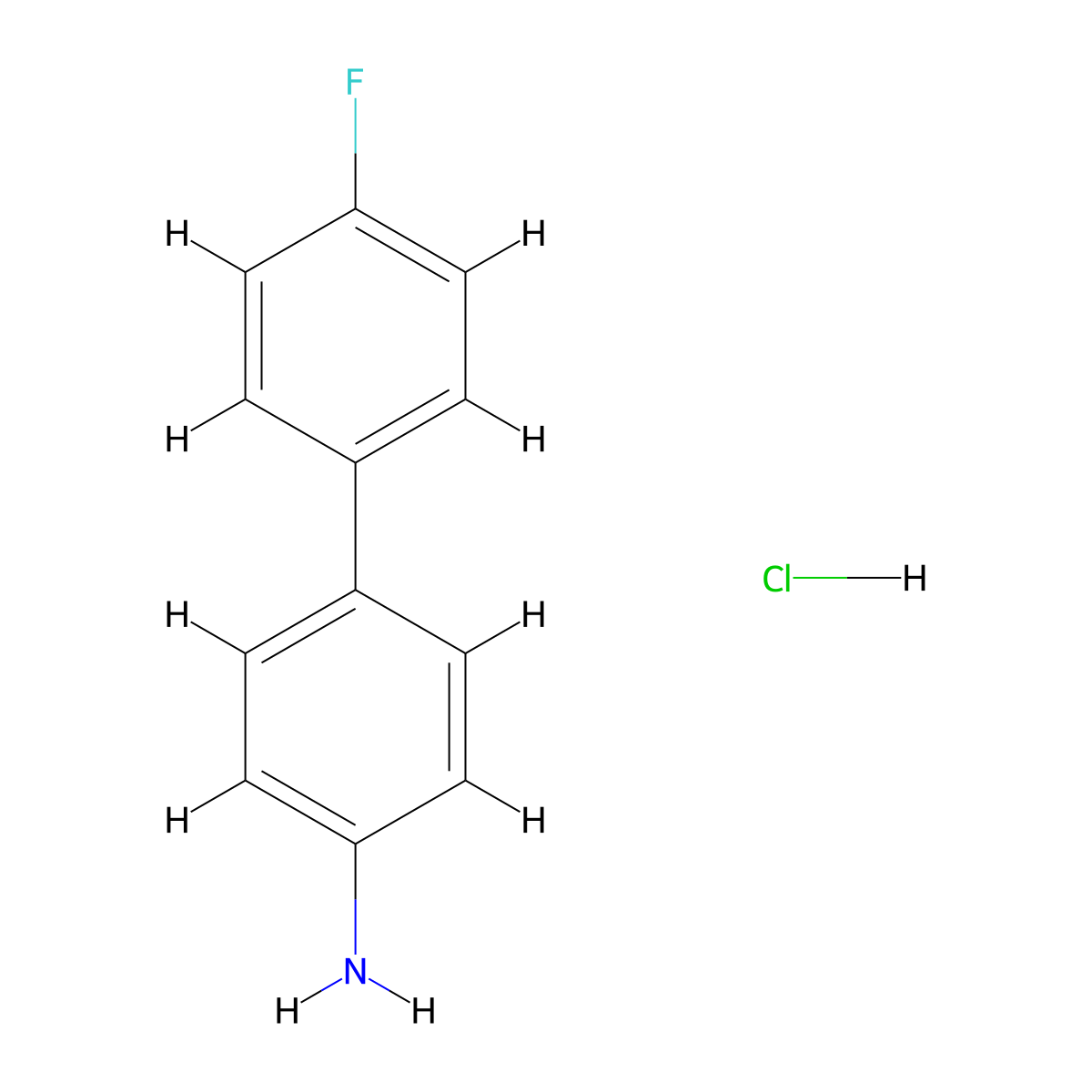 4-(4-fluorophenyl)aniline Hydrochloride molecular structure, CAS 1210216-76-4