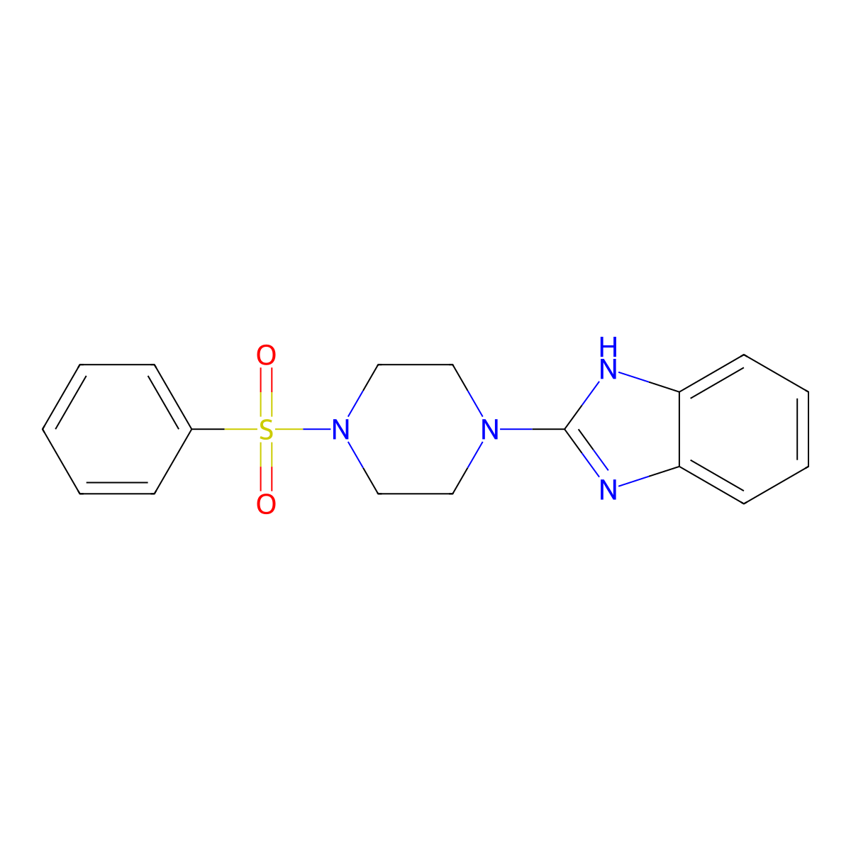 2-(4-(phenylsulfonyl)piperazin-1-yl)-1H-benzo[d]imidazole molecular structure, CAS 1210224-61-5