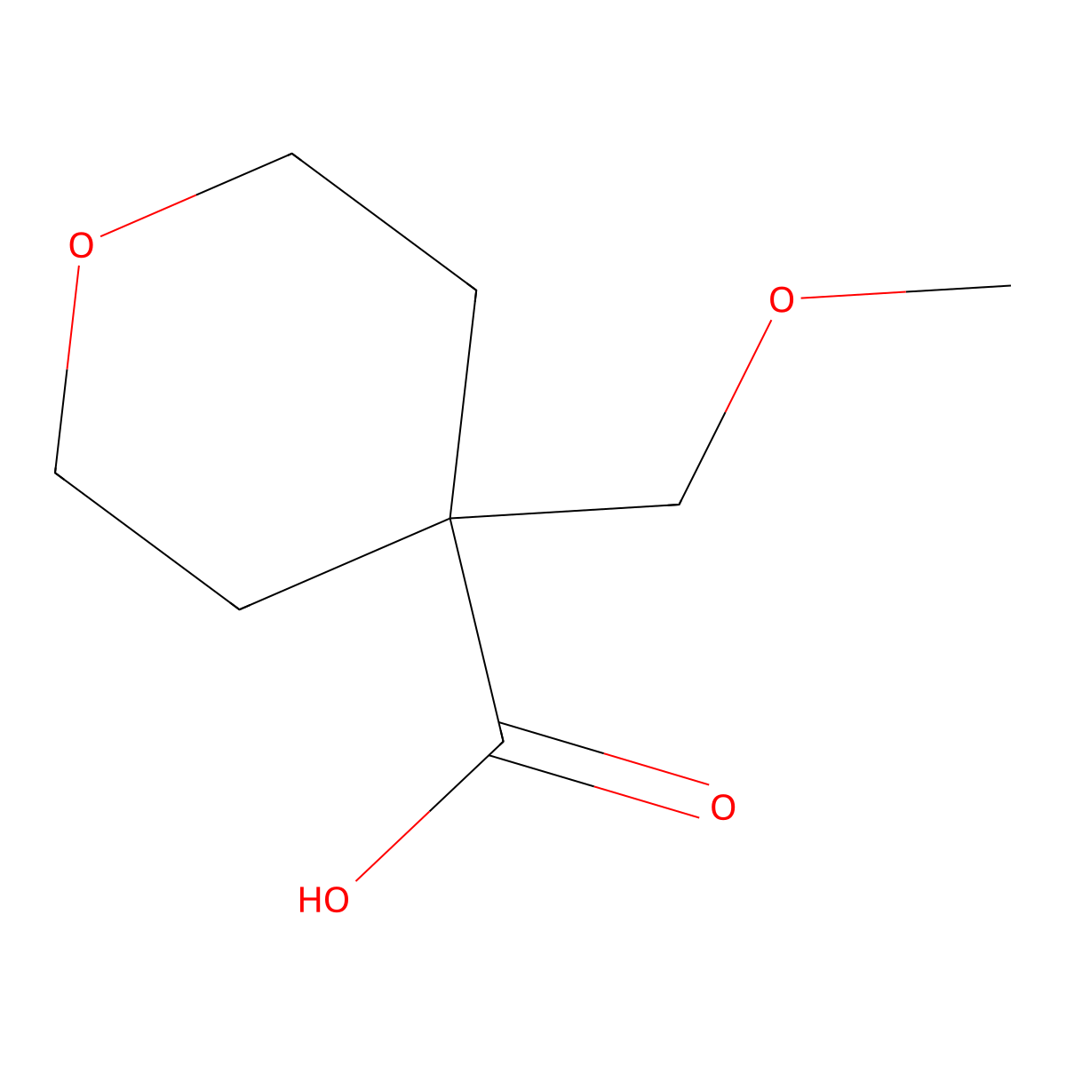 4-(Methoxymethyl)oxane-4-carboxylic acid molecular structure, CAS 1210226-46-2